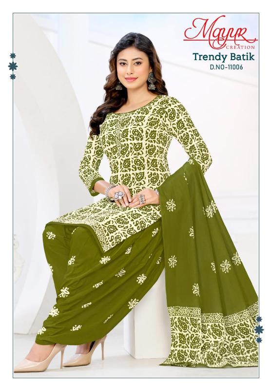 Mayur creation trendy batik vol- 11 dress materials wholesale in bangalore